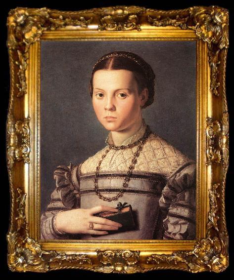framed  BRONZINO, Agnolo Portrait of a Young Girl fdtd, ta009-2